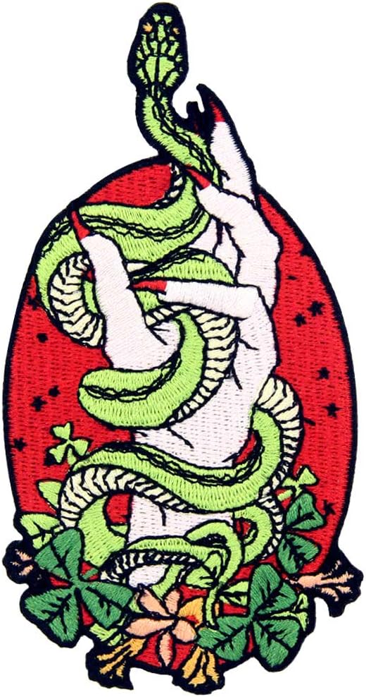 Blessed are The Snakes Hand Patch Embroidered Applique Badge Iron On Sew On Emblem