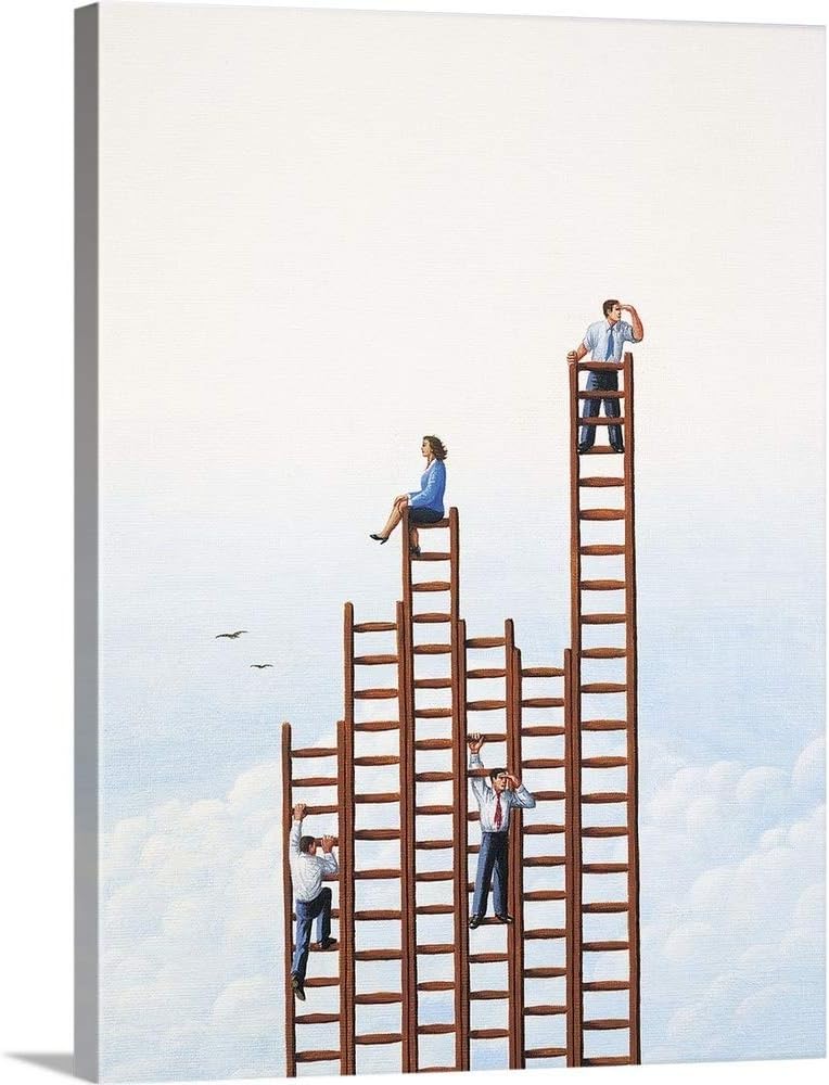 Best Man Climbing Ladder Wall Art