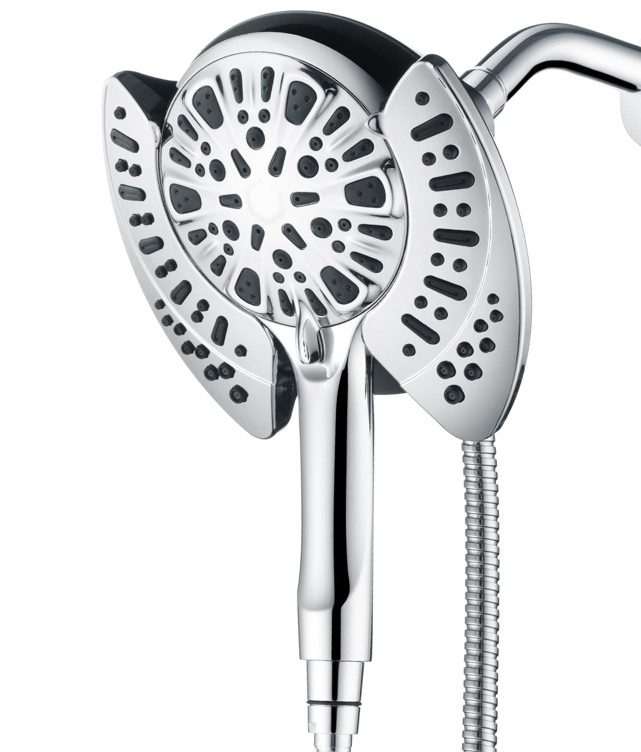 Photo 1 of INAVAMZ 2-in-1 Shower Head with Handheld Combo: 2.5GPM Rainfall Shower Head & Handheld Shower Head Use Together or Alone, 9 Spray Settings Hand Held Shower Head with Hose, Shower Trim Systems