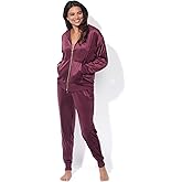Felina - Womens Velour Zip Hoodie and Jogger Set Soft 2-Piece Tracksuit Lounge Set