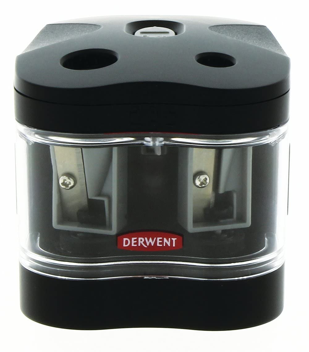 Derwent Twin Hole Sharpener, Battery Operated , Professional Quality, 2302332