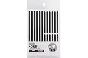 Non Slip Grip Stickers GRIPLUS Slim (Black, 100×148mm(3.9×5.8")) - Reusable Adhesive Pad for Desk, Phone, Mouse, Office, Multi-Purpose