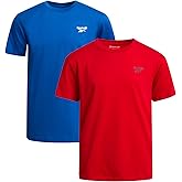 Reebok Boys Athletic Shirts - 2 Pack Breathable Short Sleeve Crewneck Cotton Boys Shirts - Active Kids Clothes for Athleisure
