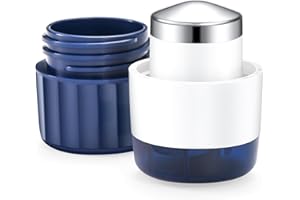 Fullicon 3 in 1 Pill Crusher Fine Powder with Stainless Steel Grinding Head, Pill Grinder for Elderly & Pet, Pill Cutter Spli