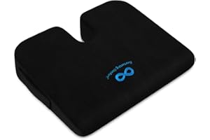 Everlasting Comfort Car Seat Cushion for Driving - Wedge Car Cushion for Office, Travel, Gaming Chair - Memory Foam Booster S