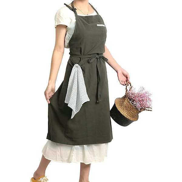 バッグ pheeny 23SS Cotton nylon dump apron Amazon.com: losofar Cotton Pleated Apron Retro Waterdrop