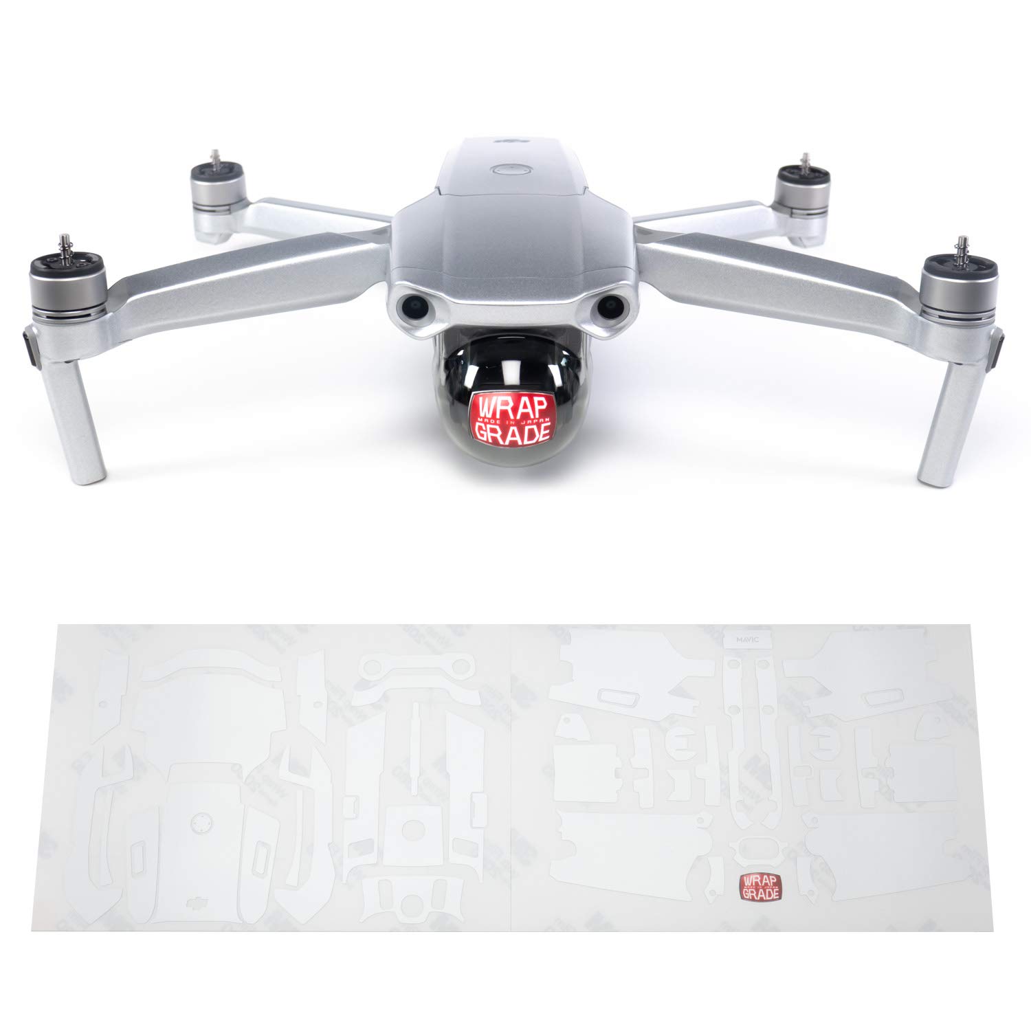 Wrapgrade Main Unit Skin Compatible with DJI Mavic Air 2 (AIRFORCE SILVER)