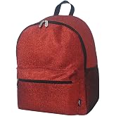 NGIL Large Glitter Cheer Dance Backpack (Glitter-Red) | Sparkle Dance Team Bag, Cheerleading, Sports Practice Bag, Competition Gear Storage, School Bookbag for Girls and Coaches