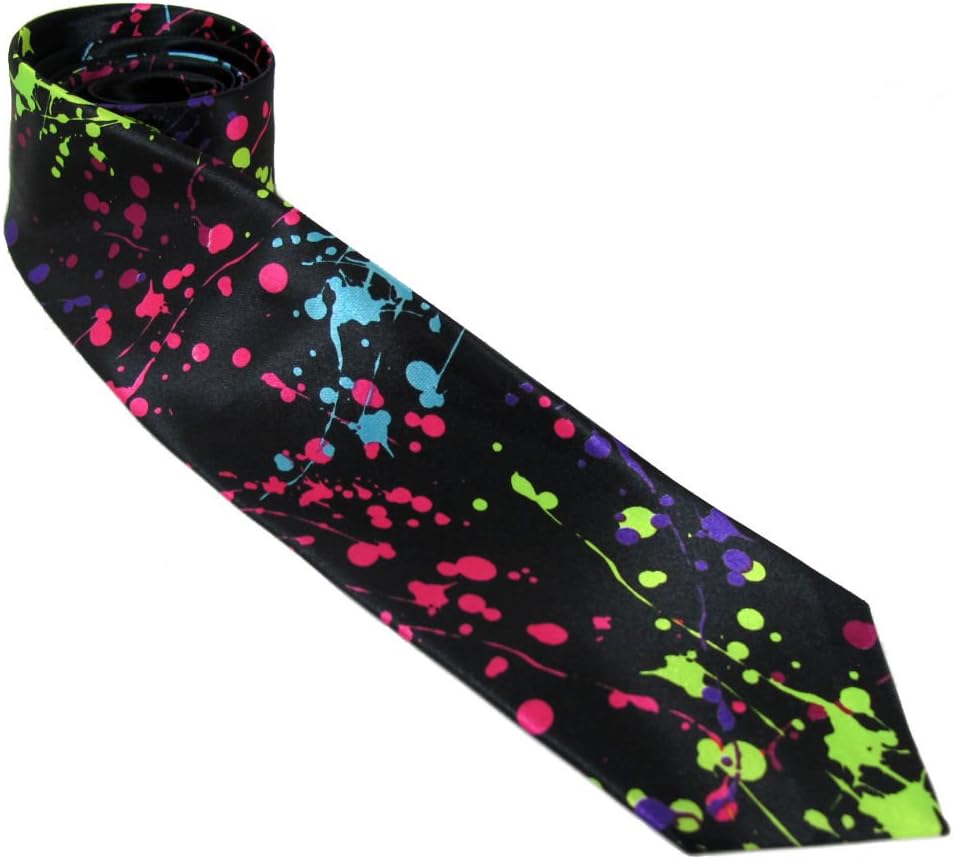 Mens 100% Polyester Mod/Punk/Ska print Slim Tie - One Size