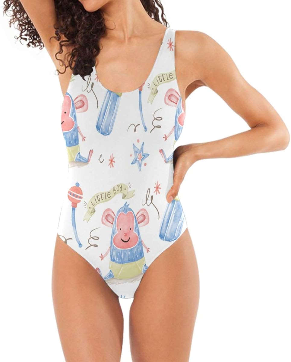 boy in girl's one piece swimsuit