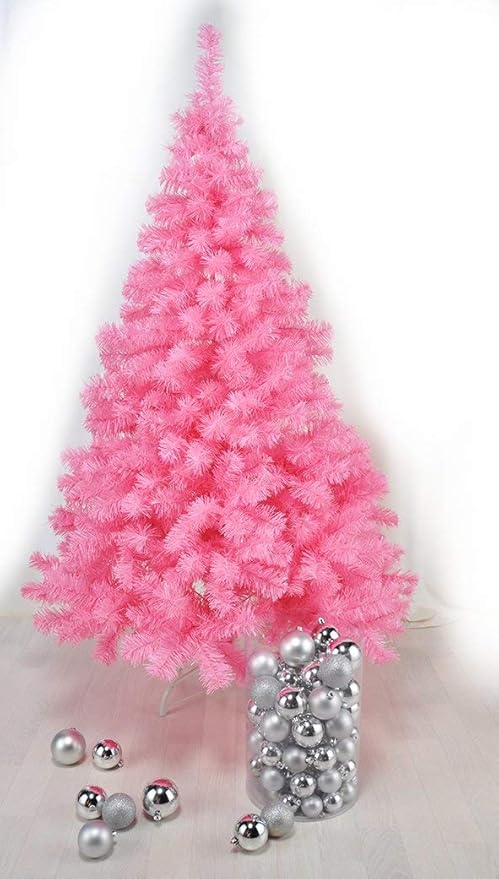 Weihnachtsbaum In Pink 150 Cm Christbaum Tannenbaum Aus Kunststoff Mit Ständer