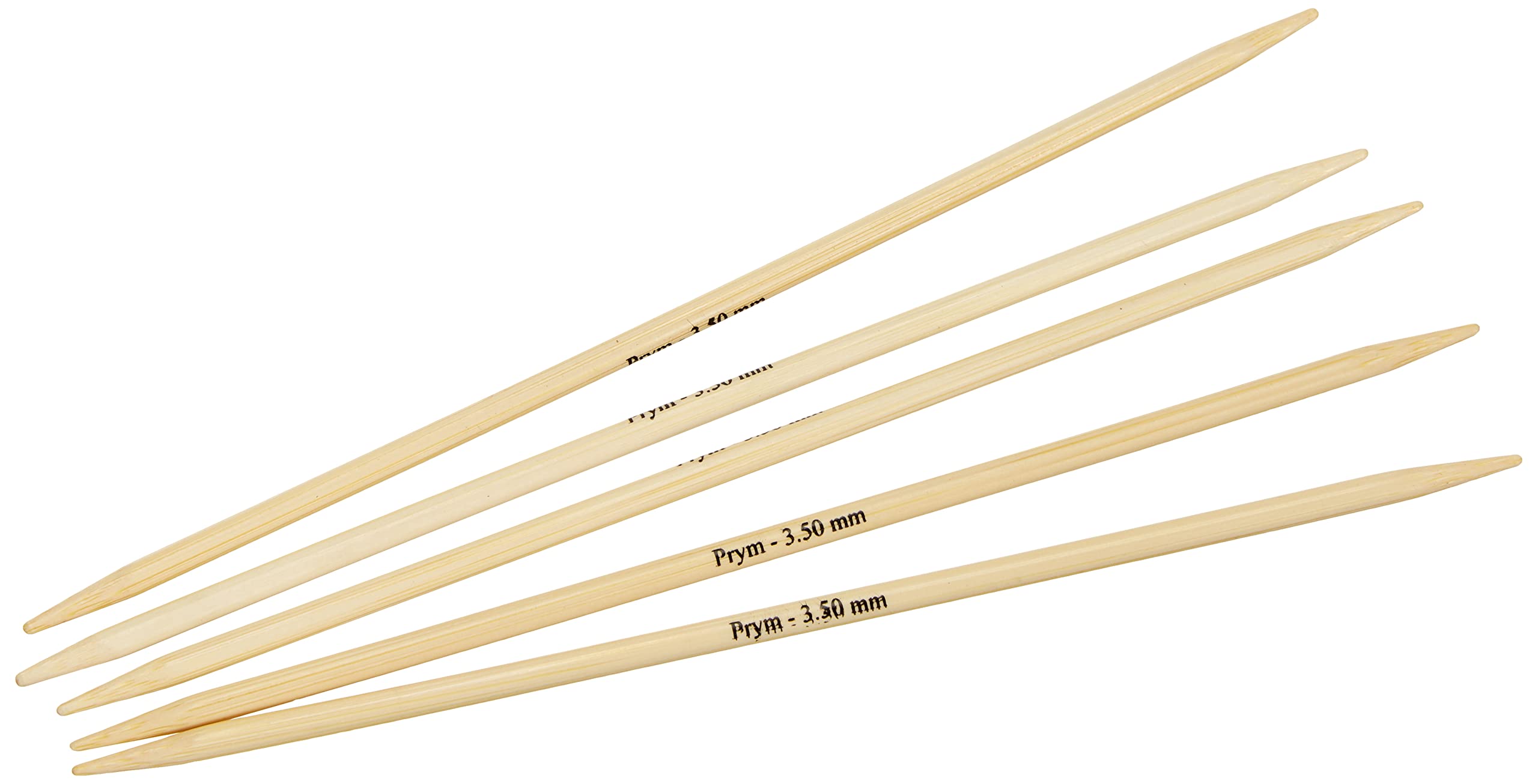 Prym 15 cm x 3.50 mm Double Pointed Glove Knitting Pins, Bamboo, One Size