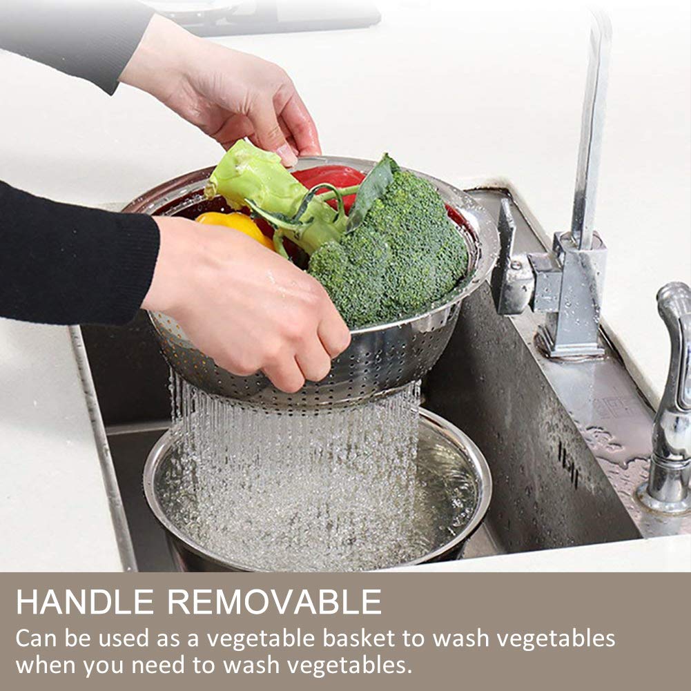 Steamer Basket For Instant Pot Accessories 6 or 8 qt, Fits Instant Pot Pressure Cooker/Ultra With Silicone Handle and Non-Slip Legs, 304 Stainless Steel Strainer for Vegetables, Fruits, Meats