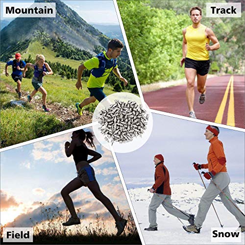 WESTRONG Track Spikes 1/4 Inch Pyramid Shoe Spikes Replacements Track and Cross Country Spikes Stainless Steel Shoe Spikes Replacement with 1 Pcs Spike Wrench (110Pieces)