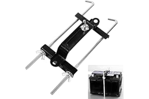 Wuyaoyao Adjustable Battery Hold Down, Universal Battery Adjustable Crossbar with 11'' J Bolt Battery Tie Down Holder, Stainless Steel J Bolt Car Battery Tie Down Kit for SUV Car Truck