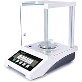 U.S. Solid 0.1 mg Analytical Balance with Automatic Internal Calibration, 220g x 0.1mg, 0.0001g Lab Science Electronic Balance, Electromagnetic Transducer
