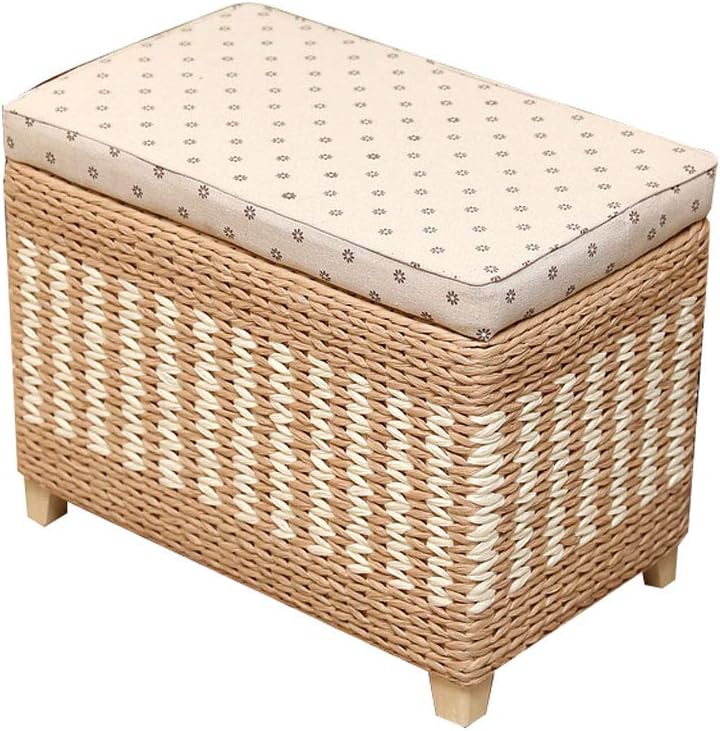 Amazon Com Grjxmd Wooden Ottoman Storage Stool Cubes Children S Toys Girls Living Items Storage Boxes With Soft Cover Suitable For Living Room Bedrooms Color Yellow Size 50 30 40cm Furniture Decor