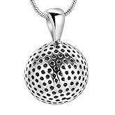 Oinsi Golf Club Cremation Necklace For Ashes For Women Men Stainless Steel Sport Memorial Urn Jewelry Pendant Necklace