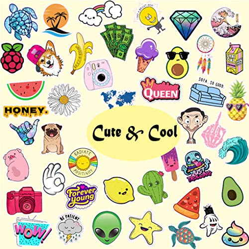 100 Pcs VSCO Stickers Fashion Cute Cool Waterproof Vsco Vinyl Stickers Decals for Hydro Flask, Water Bottle,Travel Durable Vinyl and Office Laptop - Suitable for Kids, Girls, Teens, Women - Thumbnail 2