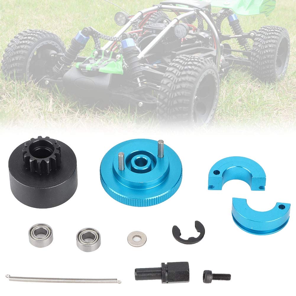 Drfeify RC Speed Clutch Set, 13T Flywheel Variator for 1:10 RC Clutch and Bearing System, Nitro Engine Compatible, Blue for RC Car Racing, Model Car Upgrades, and DIY Modifications