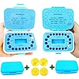 ZOOLMEEAN Baby Teeth Keepsake Box, Tooth Fairy Box, Lost Deciduous Tooth Collection Organizer with 4pcs Tooth Fairy Golden Coin, Save Children Teeth to Keep The Childhood Memory (Blue+Blue)