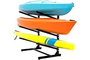 OKSTENCK Kayak Storage Rack,Heavy Duty Adjustable Weatherproof Freestanding Storage Rack for Garage and Outdoor Storage, Kaya