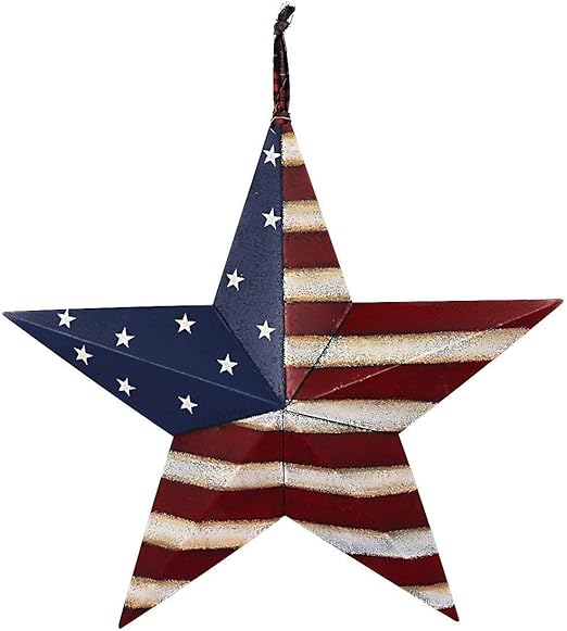 Amazon Com Grace Home Metal Patrotic Old Glory American Flag Barn