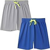 DaniChins Boys Loose Athletic Moisture Wicking Shorts Performance Mesh Shorts