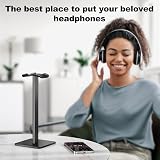 New Bee Aluminum Headphone Stand Holder Universal Gaming Headset Mount Black view 5