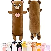 Cuddle Paws Bear Plush Body Pillow for Kids | Long Stuffed Animal Cuddle Pillow | Soft Hugging Toy | Plushie Gift for Girls & Boys | Long Plush Body Pillow for Sleep & Comfort | Medium, 35 Inches