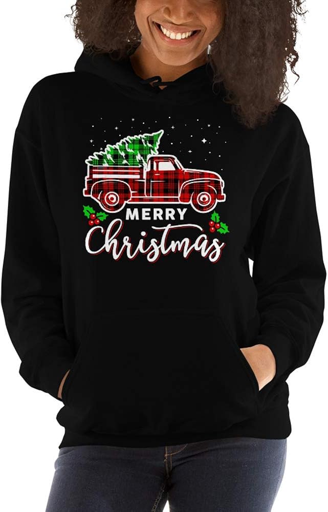 Merry Christmas Farming Red Truck with 
