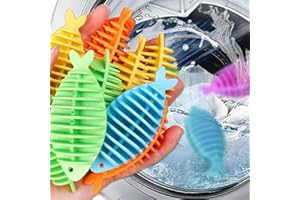 5Pcs/Set Soft Glue Magic Laundry Balls Fish-Shape Anti-Winding Reusable Household Clothes Washing Machine Cleaning Balls Tool