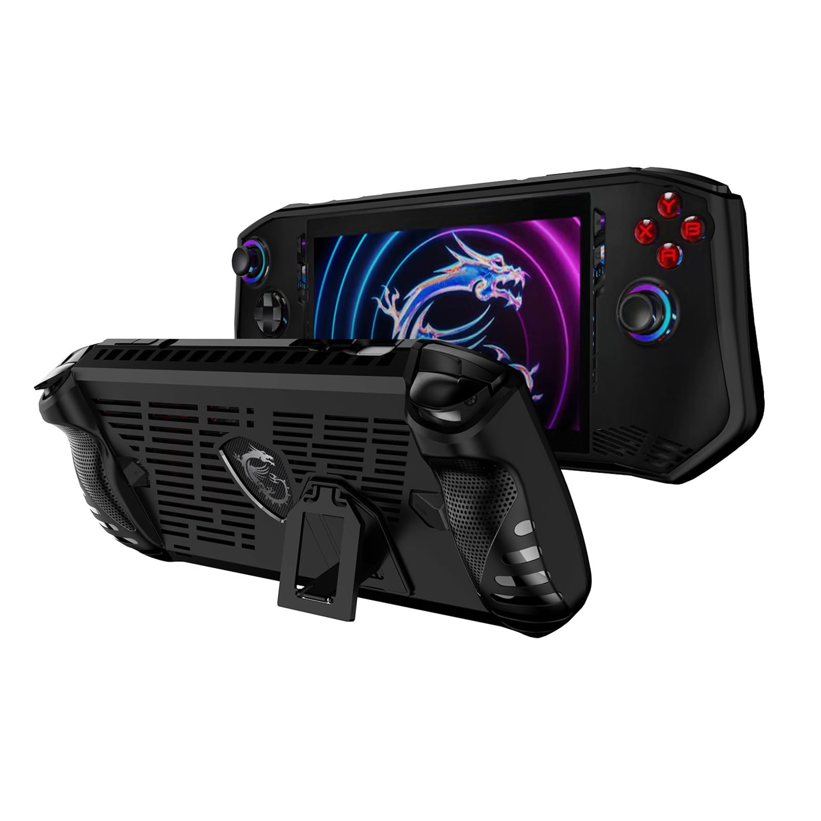 Photo 1 of Hzycwgone Case for MSI Claw,TPU Grip Protective Cover for MSI Claw A1M Handheld Gaming,Soft Back Case with Kickstand for MSI Claw(Black)