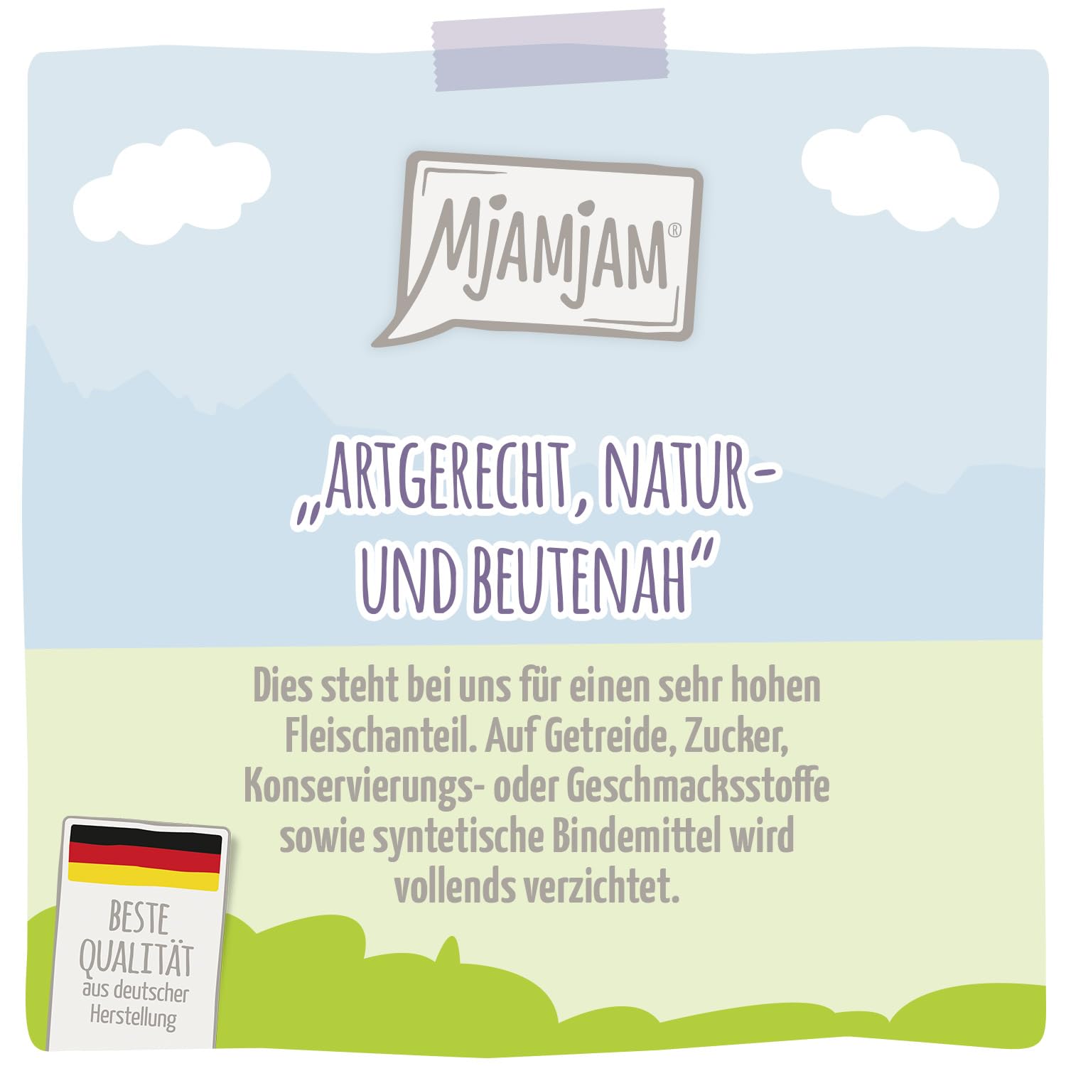 MjAMjAM - Premium Nassfutter für Katzen - DUO von guter Pute & Wild an Apfelstückchen, 6er Pack (6 x 400g), getreidefrei mit extra viel Fleisch 2