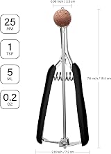 TJ POP Mini Cookie Scoop 5 ml Stainless Steel with Easy Trigger Release view 2