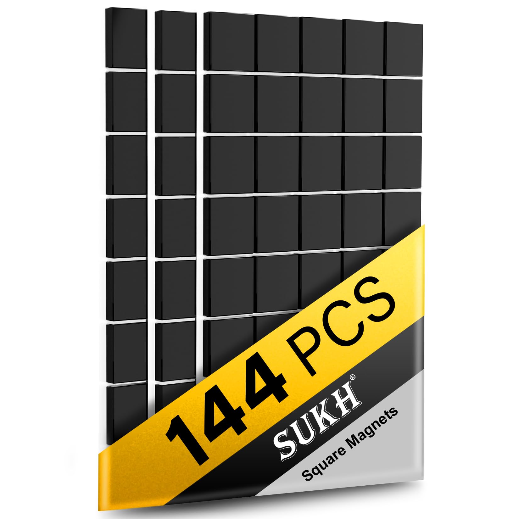 Photo 1 of 144Pcs Square Magnets Magnetic Tape Strip - Magnet Sheets with Adhesive Backin One Side Self Adhesive on The Other Side for Fridge Organisation,Art Project,Classroom