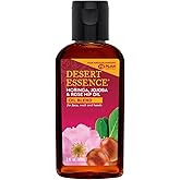 Desert Essence Moringa, Jojoba & Rose Hip Oil Refreshing & Rejuvenating Skin Restoration - Nutrient-Rich Vitamin Blend For Face, Neck, Body & Hands - Vegan, Non-GMO, Gluten-Free, Cruelty-Free - 2oz