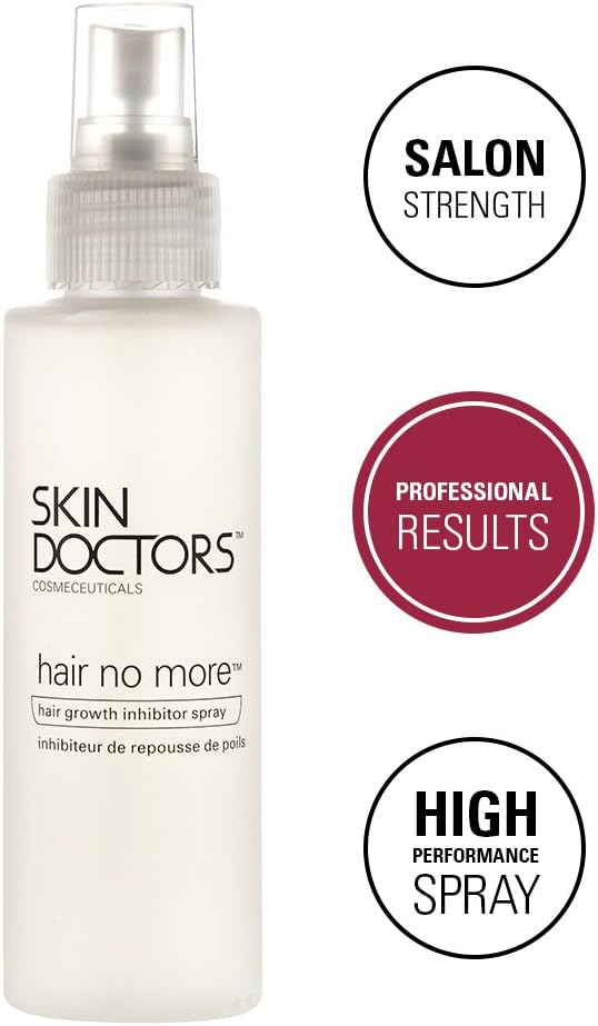 Skin Doctors Hair No More Inhibitor Spray, painless hair removal, after shaving, waxing, epilating, slows hair growth and nourishes the skin. For use on legs, bikini line, underarm and face - 120ml - Image 3