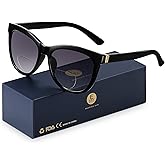 EASY READ Bifocal Reading Sunglasses for Women，Fashion Sun Readers UV400 Protection(Magnification 2.50, Black)