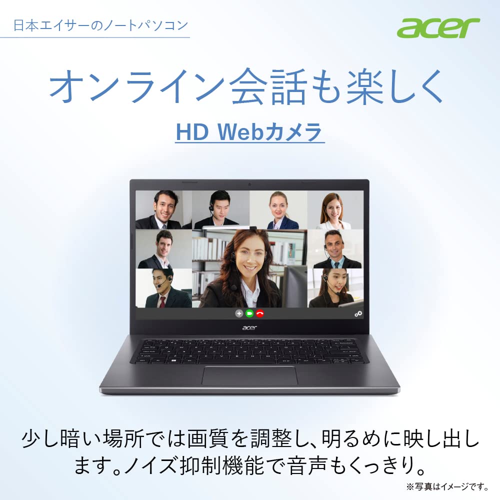 Acer ノートパソコン Aspire 5 A514-55-N58Y Windows 11 Home Intel Core i5 8GB 512GB SSD 14インチ フルHD IPS非光沢パネル デュアルファンシステム Wi-Fi 6E対応 スチールグレイ
