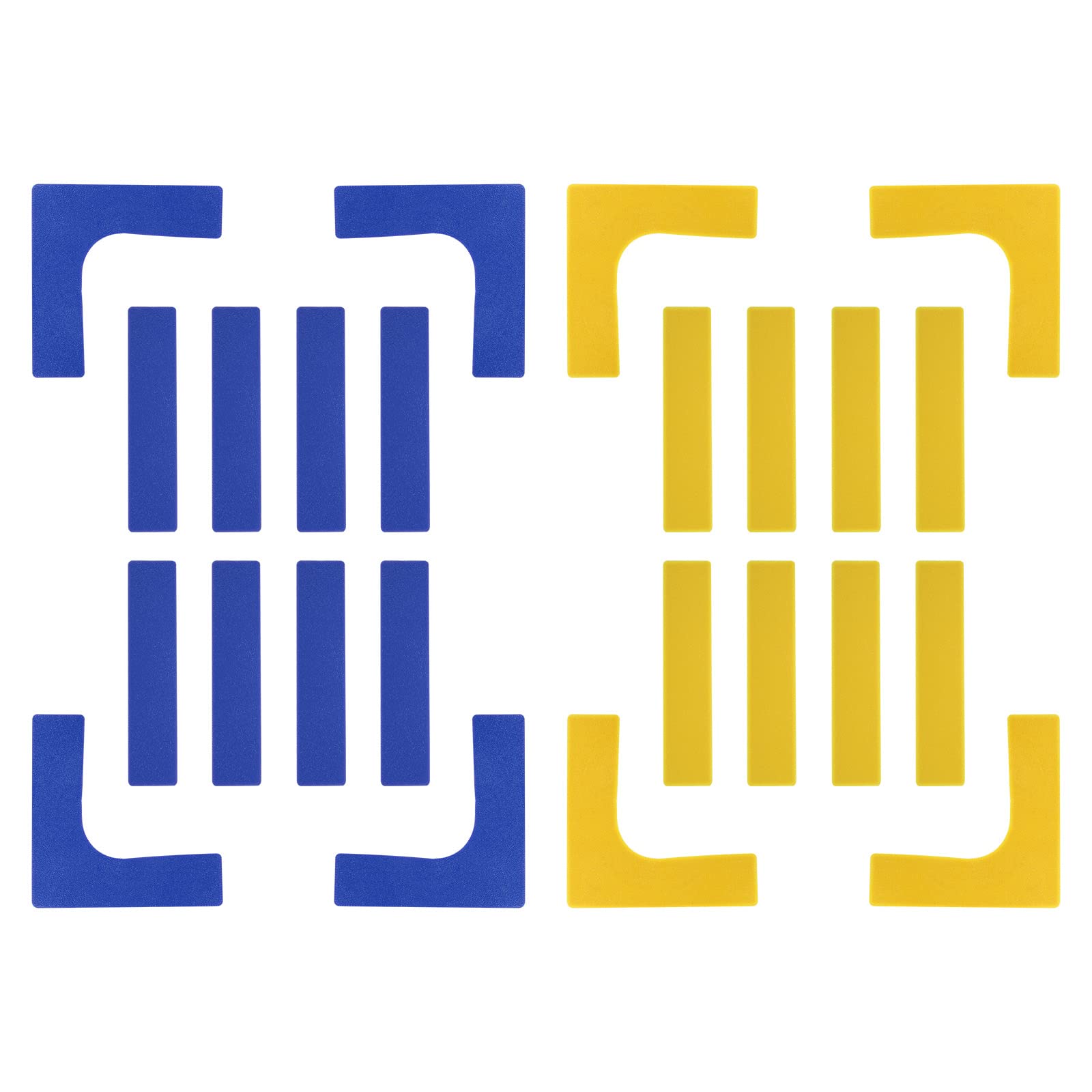 PATIKIL Court Line Marker Set, Pickleball Court Marking Kit Pickleball Lines for Outdoor Court Throw Down PVC Plastic Markers for Tennis Badminton Training