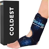 Coldest Foot Ankle Achilles Tendonitis Icing Pain Relief Ice Wrap with Cold Compression Gel Packs | Best for Achilles Tendon Injuries, Plantar Fasciitis, Heel and Sore Feet Cold Therapy