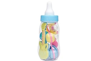 AVELLIM Plastic Baby Bottle 11" Jumbo Blue - Large Fillable Baby Shower Decoration, Gender Reveal Centerpiece, Guess How Many Game, Party Favor Holder for Candy, Trinkets, Gifts, Treats (Filled with Favors)