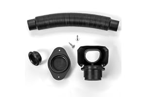 XCWT Rain Barrel Diverter Kit for 2x3 Downspout, Rain Water Diverter Connector System Fits Rectangular Downspouts, Converts Plastics Barrel into Rain Barrel