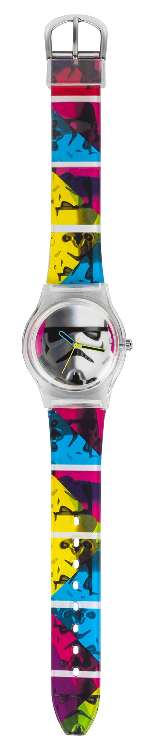 Star Wars Children's Quartz Analogue Display Watch with White Dial and Multi-Colour Plastic Strap STAR348
