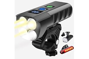 Yosky Bike Headlight True 2000 Lumens, USB Rechargeable Bike Front Lights，Best Bike Headlight Premium Powerful Waterproof Bic