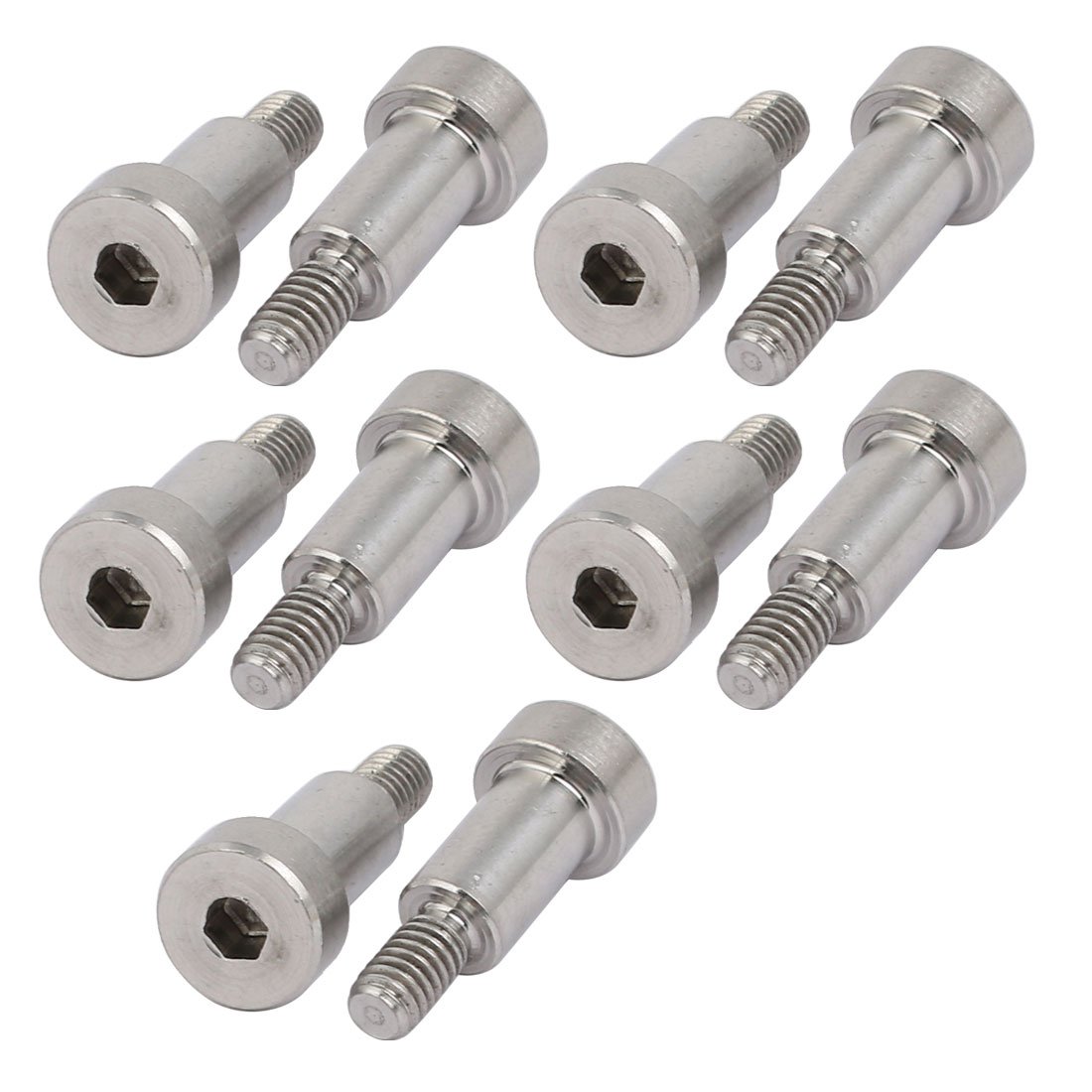 Sourcingmap 10pcs 304 Stainless Steel Hex Socket Shoulder Bolt 6mm Shoulder Dia 10mm Shoulder Length M4 Thread — image 1