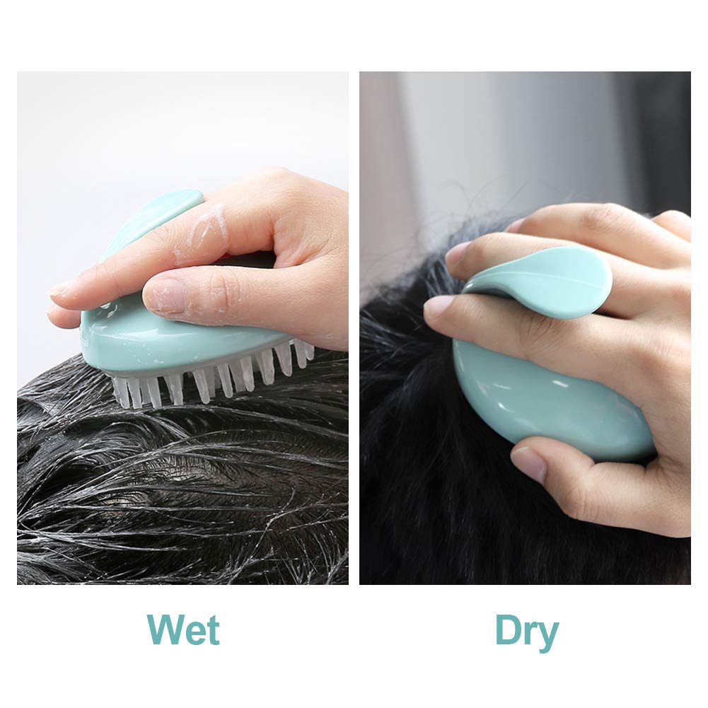 SENWOW Shampoo Brush Soft Silicone Hair Scalp Shower Massage Brush Comb for Men Women Kids