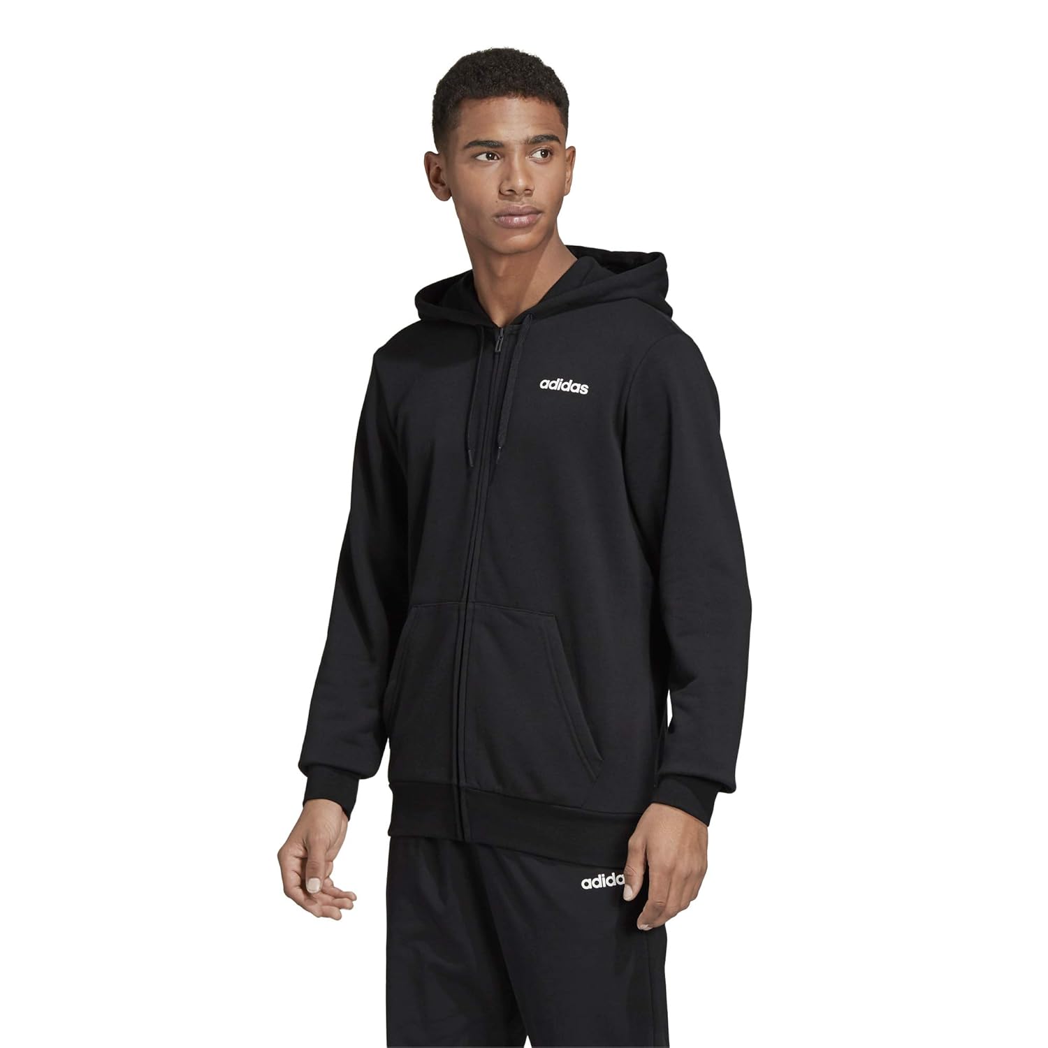 plain black adidas hoodie