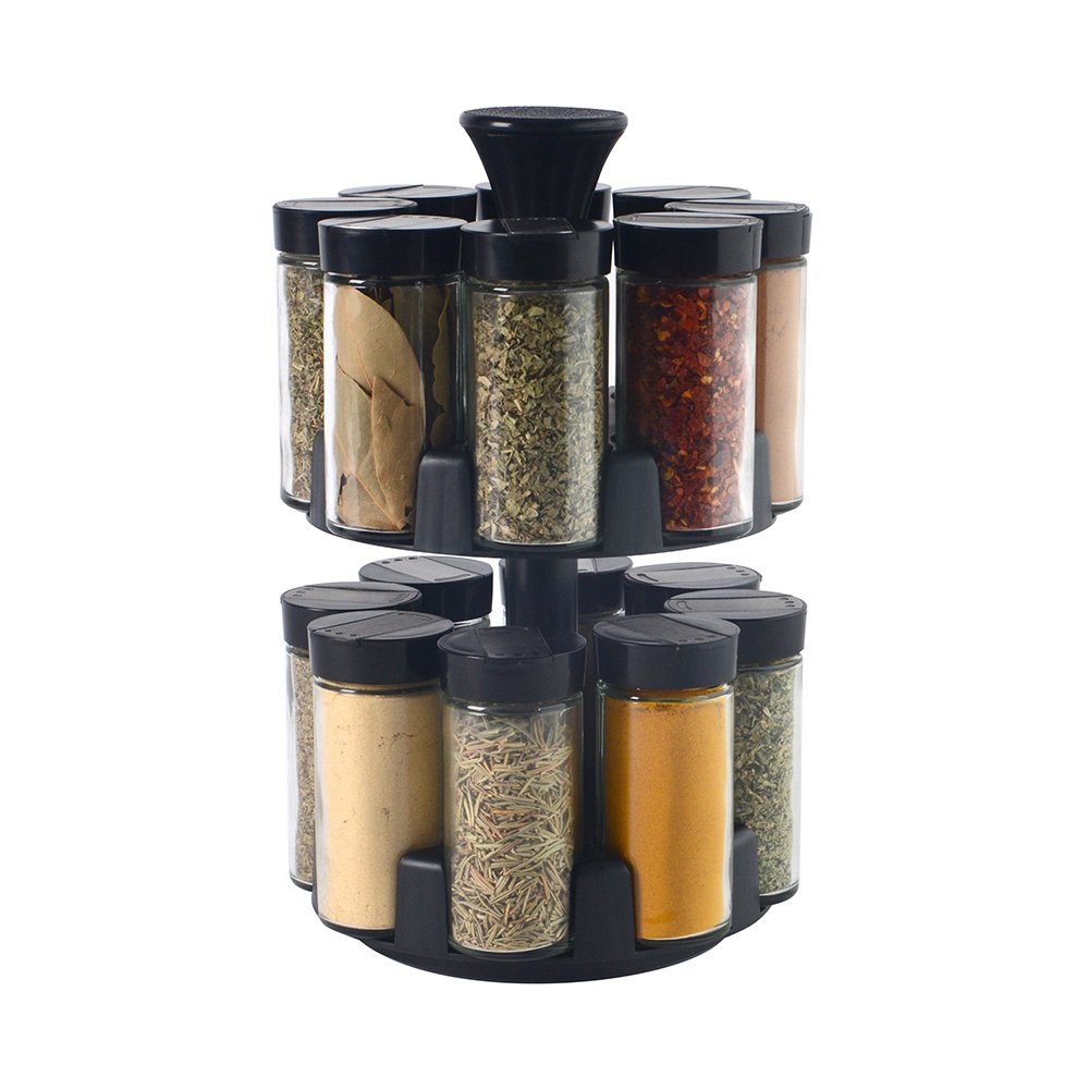 ProCook Rotating Spice Rack 16 Jars with Spices Amazon.co.uk Kitchen